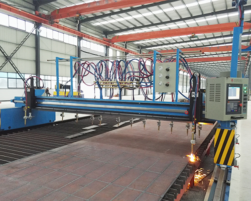 CNC multi head straight flame cutting machine/